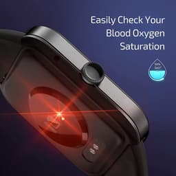 Smartwatch Dames Heren en Kinderen - Watch geschikt voor Android/ iOs - Zwart — thumbnail 8