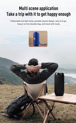 Premium Draadloze Bluetooth Speaker V5.3 Wireless Speaker-Draadloze Luidspreker Stereo Sound Draadloze Luidspreker – Waterdicht IPX7 – 10-15 Uur Batterij – Mini Outdoor Speaker – FM Radio – AUX & TF/SD – 5-10W Krachtig– (zwart)Draagbare Speaker — thumbnail 8