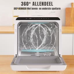 SAVI® Mini Vaatwasser - Vaatwasser - Tafelvaatwasser - Wit - 43cm x 43cm x 46cm — thumbnail 4