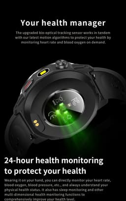 Knobbout Outdoor GPS Smartwatch – 1.43” AMOLED Scherm (466×466) – Bluetooth Bellen – Always-On Display (AOD)-Dubbele Frequentie + 6-Satelliet Locatie – Kompas, Hoogtemeter, Barometer – 100+ Sportmodi – IP68 Waterdicht – 10 Dagen Batterijduur- Zwart — thumbnail 2