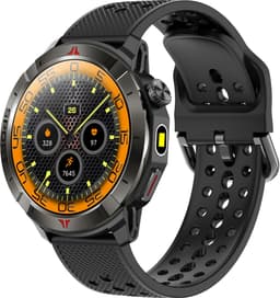 Knobbout Outdoor GPS Smartwatch – 1.43” AMOLED Scherm (466×466) – Bluetooth Bellen – Always-On Display (AOD)-Dubbele Frequentie + 6-Satelliet Locatie – Kompas, Hoogtemeter, Barometer – 100+ Sportmodi – IP68 Waterdicht – 10 Dagen Batterijduur- Zwart — thumbnail 1