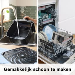 Bosch MAF671C0 Airfryer XXL - Serie 6 - 7,2L - Shake alarm - Kijkvenster - Warmhoudfunctie - 7 programma's - Tot 5 personen - Dark Cream — thumbnail 11