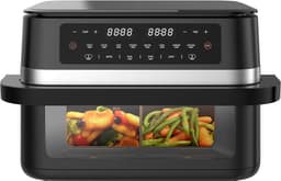 Dewelling XXL Dual Zone Heteluchtfriteuse DUAF-LR-100A 11L – 2950W Airfryer met Zichtvenster en Uitneembare Scheidingswand — thumbnail 1