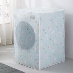 Wasmachinehoes - Stofhoes voor wasmachine - Wasmachinehoes - Hoes voor droger - Stofwerende hoes voor wasmachines met voorlader - Waterdichte hoes voor de meeste drogers met voorlader - Stof- en waterdicht - 65x75x85 cm (Konijnenpatroon) — thumbnail 1