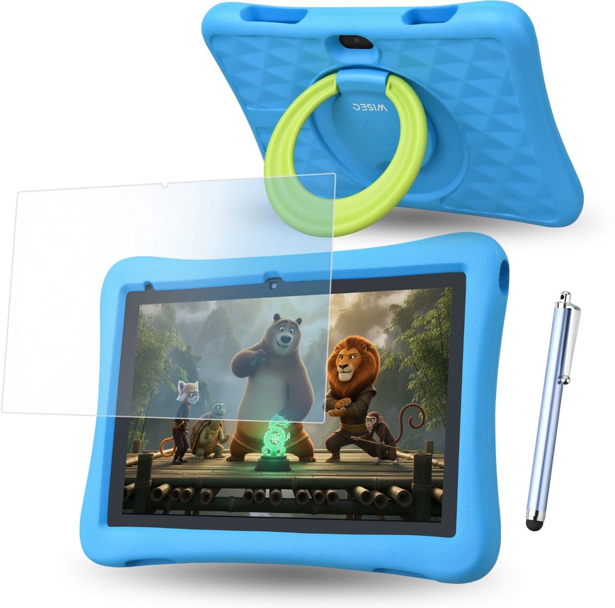 WiseQ Tablet Kinderen 2026 model - 96 GB - 6000mAh - Ouderlijk Toezicht - Kindertablet 10 inch - Kids Tablet - Android 15 - Blauw — afbeelding 1