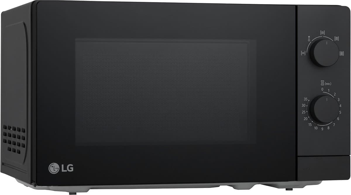 LG MS2082F - Magnetron 20L - Zwart - 700W - Twee handige draaiknoppen voor eenvoudig gebruik - Glazen deur voor Easy Cleaning - Precieze ontdooiingsfunctie voor snel gebruik — afbeelding 1