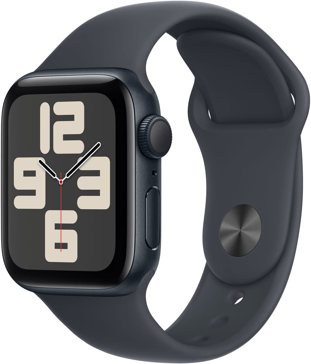 Apple Watch SE 2024 40mm Midnight Aluminium Case with Midnight Sport Band - M/L — afbeelding 1