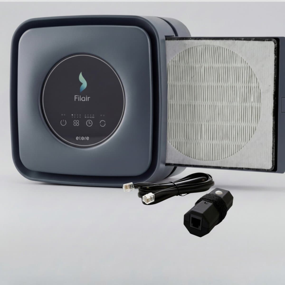 Filair Luchtreiniger - Met Print link - 3 in 1 filter - Luchtreiniger bij printer - Luchtzuiveraar met Hepa filter - Koolstoffilter - Magnetisch - Air Purifier - 30m² - Printer - Zwart — afbeelding 1