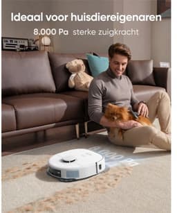 eufy X10 Pro Omni Robot Stofzuiger en Mop, 8.000 Pa zuigkracht, dubbele dweilpads met 12 mm auto-lift en tapijtdetectie, herkent 100+ objecten voor obstakelvermijding, alles-in-één station voor dagelijks onderhoud. — thumbnail 12