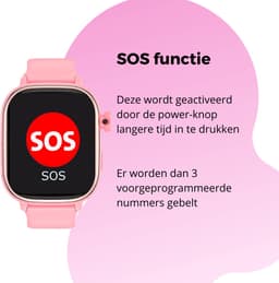 Smartwatch voor Kinderen met Nano SIM, Video Bellen, GPS & 4G - Waterdicht IPX7, WiFi & Bluetooth - SOS Functie - Roze — thumbnail 16