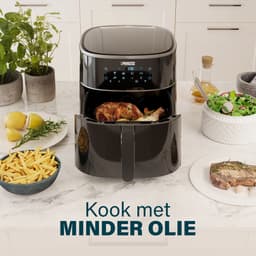 Princess Digitale Airfryer XXL 182254 - 8 liter - Extra Groot - PFAS vrij - Heteluchtfriteuse - Inclusief in hoogte verstelbaar Grillrack - Digital Touchscreen - 8 Automatische Programma's - 1800W - Zwart — thumbnail 12