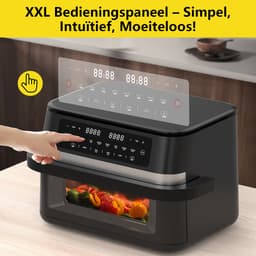 Dewelling Dual Zone Airfryer DUAF-LR-100A – 2950W – 11L XXL Heteluchtfriteuse – Uitneembare Scheidingswand - Zichtvenster — thumbnail 4
