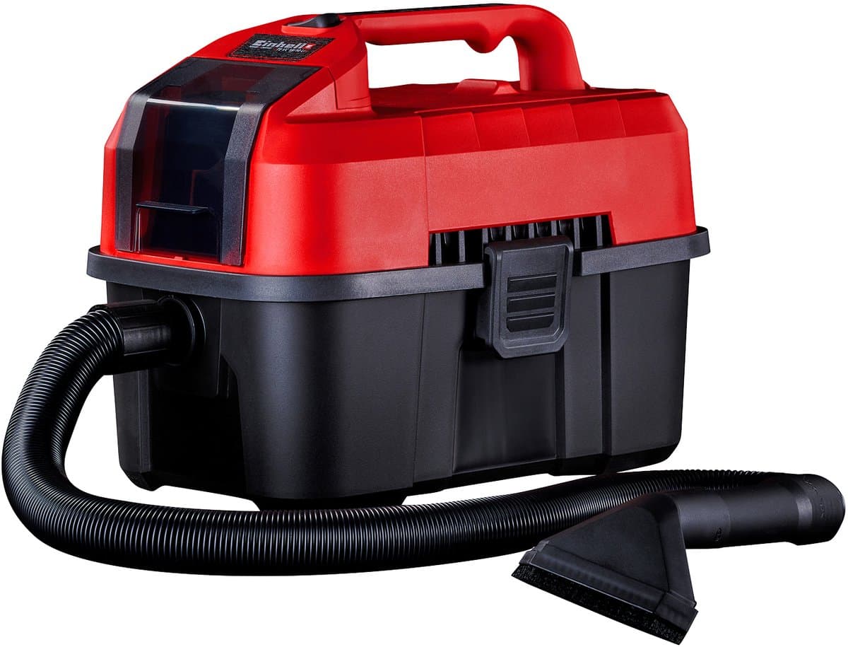 Einhell Accu Nat-/Droogzuiger TE-VC 18/10 Li Solo - Power X-Change - 18 V/Li-Ion - 10 L - 90 mbar - Slanglengte/-diameter: 2.0 m/36 mm - 72 dB - Blaasfunctie - Incl. 6-delige Accessoireset - Excl. accu en lader — afbeelding 1