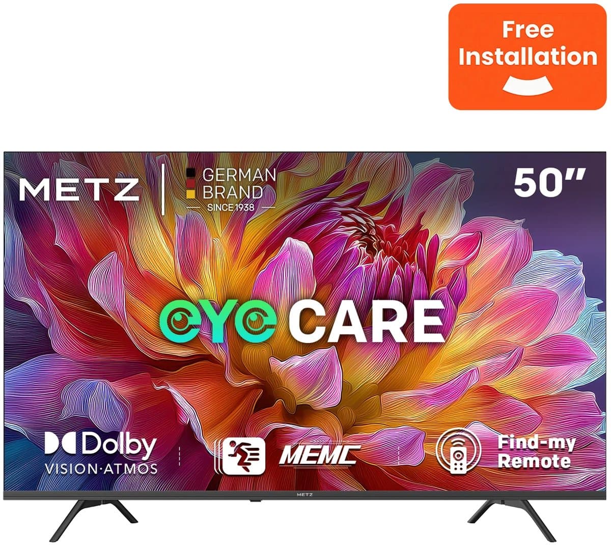 METZ 50MUF7000Z UHD TV 50 inch – 4K – Smart Google TV – HDR10 – Dolby Vision & Atmos – WiFi – Triple Tuner — afbeelding 1
