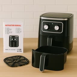 alpina Airfryer 4.5L - Heteluchtfriteuse 1-4 Personen - Air Fryer met Timer Functie - Instelbare Temperatuur 80 tot 200 Graden - Heteluchtoven 1400W — thumbnail 8