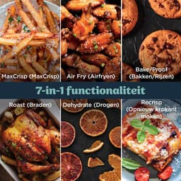 Ninja CRISPi PRO 7-in-1 Glazen Airfryer met 7 functies - Airfryen, Bakken, Braden, Rijzen, Drogen. Max Crisp en Opnieuw krokant maken - 2.3 liter en 5.7 liter glazen schaal - PFAS vrij koken - Grijsgroen - AS101EUGY — thumbnail 7