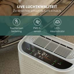 Sinji Luchtreiniger / Air Purifier – HEPA H13 + Koolstoffilter – 220 m³/u, voor ruimtes tot ca. 55 m² – Ionisatie – Afstandsbediening – Timer & Display – Helpt bij stof, pollen & huisstofmijt — thumbnail 6