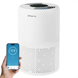 Emerio Luchtreiniger - 25m² - 52dB - HEPA 13 + Koolstof Filter - Ionisatie Functie - Luchtkwalititeitsindicator - met App - Timer Functie - Helpt tegen allergie & hooikoorts - AP-132324 Wit — thumbnail 1