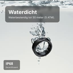 Kuno Ring 2 – Smart Ring – Slaapmonitor – Hartslag & Activiteitentracker – Stappen & Calorieën Meten – Zonder Abonnement – Waterbestendig – Zwart – Maat 10 — thumbnail 10