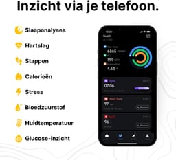 Kuno Ring 2 – Smart Ring – Slaapmonitor – Hartslag & Activiteitentracker – Stappen & Calorieën Meten – Zonder Abonnement – Waterbestendig – Zilver Maat 8 — thumbnail 12