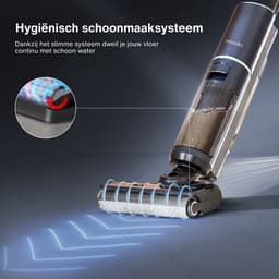 Samako Aqualis S1 - Stofzuiger met Dweilfunctie - 2-1 Vloerreiniger - Nat Droog Dweil Stofzuiger - Zelfreiniging en Droging - 35min accuduur — thumbnail 8