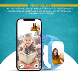 TREKKI® GPS Kinder Smartwatch BLAUW – Kindersmartwatch met Bellen & Videobellen – SOS Knop – GPS Tracker – Kinderhorloge — thumbnail 5