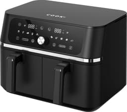 Dubbele Airfryer XXL 9L - 2×4.5L - 3200W - 11 Programma’s - Smart Finish & Match Cook - 60–200°C Instelbaar - PFAS-vrij - Vaatwasserbestendige Manden - COOK-IT — thumbnail 12