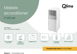Qlima P 326 - Mobiele Airco - 9000 BTU - Koelen, Ontvochtigen en ventileren - Geschikt voor ruimtes tot 80 m3 - Energielabel A — thumbnail 5
