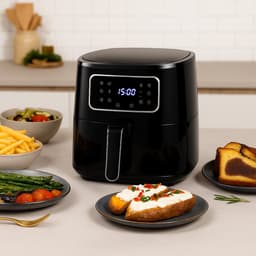 alpina Airfryer 4.5L - Heteluchtfriteuse 1-4 Personen - Air Fryer met Digitaal Touchscreen - Instelbare Temperatuur 80 tot 200 Graden - Timer Functie - Heteluchtoven 1450W — thumbnail 7
