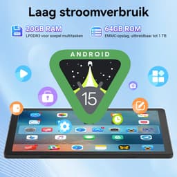 Hotlight MB1001 - Android 15 Tablet - 10.1 inch - 20(3+17)GB RAM/64GB ROM– 5000mAh - Zwart — thumbnail 9