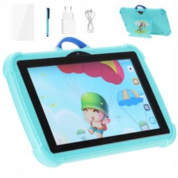 Kindertablet 7 inch - Peutertablet - 32GB - Blauw - Met Hoesje & Ouderlijk Toezicht — thumbnail 1