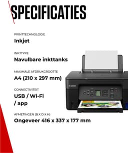 Canon MegaTank PIXMA G3570 - All-in-One Inkttankprinter - Zwart — thumbnail 6