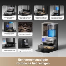 Dreame L40 Ultra AE – Zelfreinigende Robotstofzuiger met Warmwater Dweilsysteem, 19.000 Pa Zuigkracht & Automatisch Leegstation - Zwart — thumbnail 5