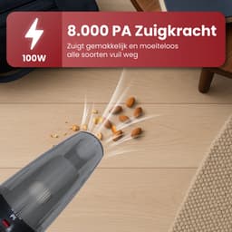 Hiton Kruimeldief - Kruimeldief snoerloos - Handstofzuiger - Auto stofzuiger - Kruimelzuiger - 4 opzetstukken — thumbnail 3