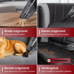 Hiton Kruimeldief - Kruimeldief snoerloos - Handstofzuiger - Auto stofzuiger - Kruimelzuiger - 4 opzetstukken — thumbnail 5