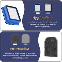 TOVBMUP Filters geschikt voor QX7 AEG - 8 stuks - Filteraccessoireset geschikt voor AEG - QX6, QX7, QX8-2, FX9 Stofzuiger Reserveonderdelen Vervangende Filters - Inclusief 4 Motorfilters, 4 Sanitaire Filters en 1 Wasbare Reinigingsborstel — thumbnail 6