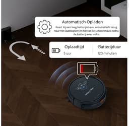 Velours Max® - Robotstofzuiger met Dweilfunctie - Robot Stofzuiger - Slimme Navigatie - Met Laadstation - Automatisch Oplaadstation - Dweilrobot - Huisdieren - Robotstofzuigers met Dweilfunctie - Robotstofzuigers - Stofzuiger - Stofzuigers — thumbnail 3