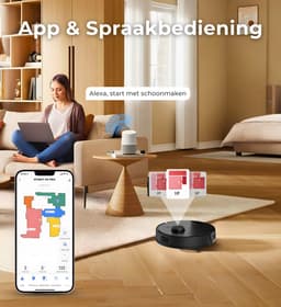 MYBOT X9 PRO - Robotstofzuiger Met Dweilfunctie - 6500PA Zuigkracht - Leegt Automatisch - Ideaal voor Huisdieren - Zelflerende Robotstofzuiger - Met Laadstation - Uitgebreide Mapping - LDS Laser Navigatie - Met leegstation — thumbnail 9