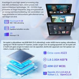 Hotlight C10 - Android 14 Tablet - 10.1 inch - 8(3+5)GB RAM/64GB ROM– 5000mAh - Zwart — thumbnail 3