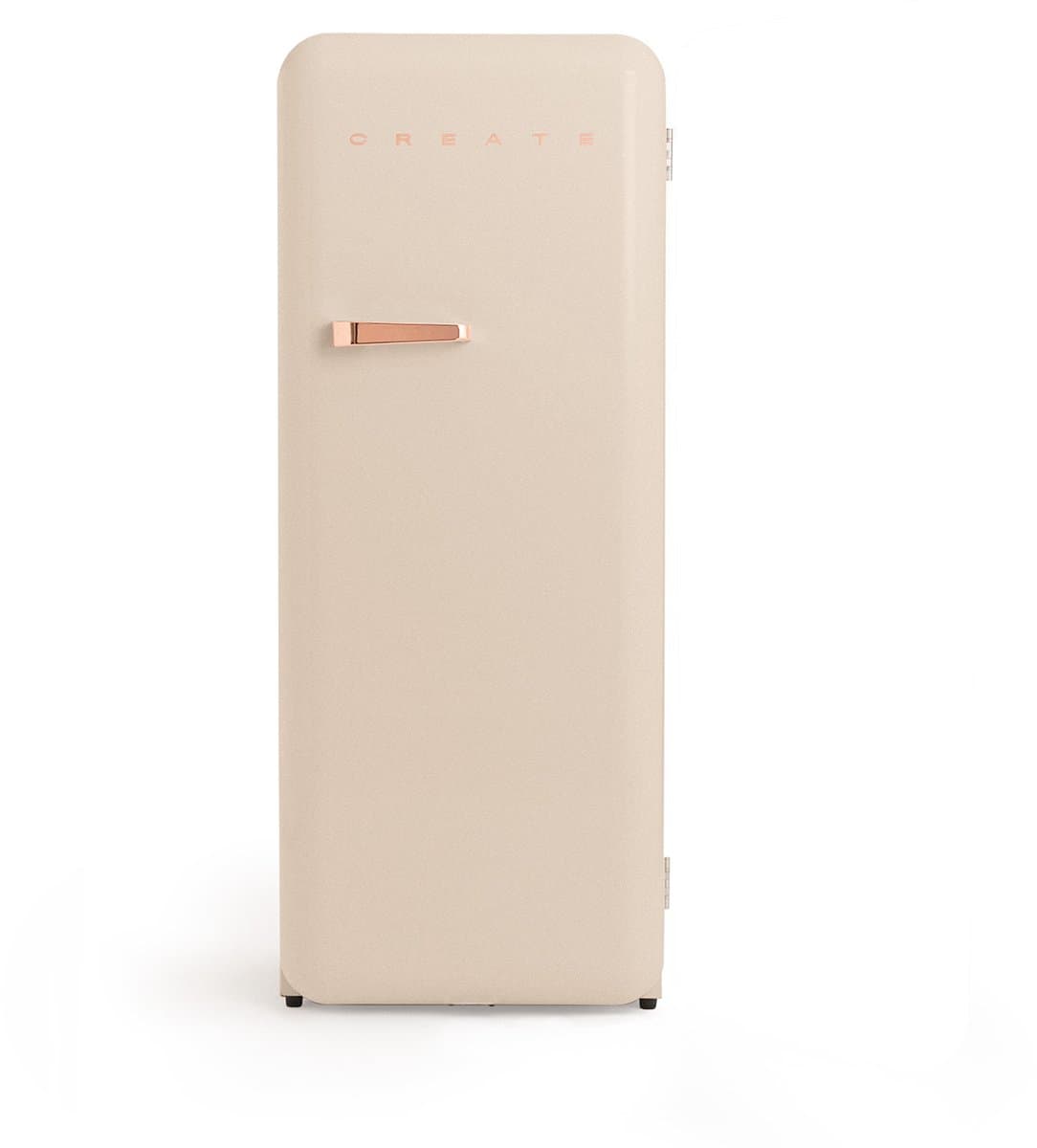 CREATE - Koelkast in retrostijl - Zand - Handvat Roségoud - FRIDGE RETRO 281L — afbeelding 1