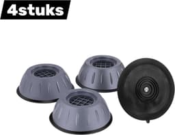 Wasmachine basis - Kunststof - Schok- en geluidsdempend - Antislip, trillingsdempend, bewegingsdempend en vochtbestendig - Rubber - Universeel voor drogers, wasmachines, koelkasten en wasmachines - 4 stuks - 8 cm — thumbnail 1