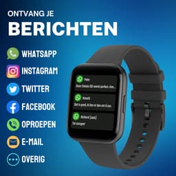 Cinturio SQ1 Combo Pack - Goud en Zwart - Smartwatch voor heren en dames - Sporthorloge — thumbnail 2