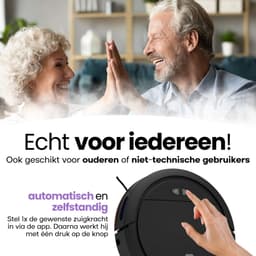 Hendriqs® Robotstofzuiger met Dweilfunctie en Laadstation - Geschikt voor Huisdieren - Tot 243 Minuten Accuduur & Krachtige Zuigkracht - Elektrische Stofzuiger Robot - Dweilrobot - Vacuum Cleaner — thumbnail 10