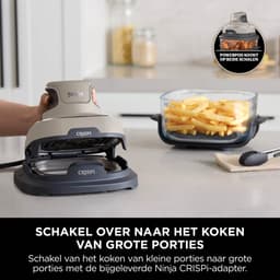Ninja CRISPi 4-in-1 compact glazen kooksysteem - Airfryer, Roast, Recrisp, Keep Warm - Inclusief twee glazen schalen van 3.8L en 1.4L en bijpassende deksels - 2 Crisper-Plates - Grijs - FN101EUST — thumbnail 2