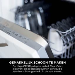 Ninja CRISPi 4-in-1 compact glazen kooksysteem - Airfryer, Roast, Recrisp, Keep Warm - Inclusief twee glazen schalen van 3.8L en 1.4L en bijpassende deksels - 2 Crisper-Plates - Grijs - FN101EUST — thumbnail 16