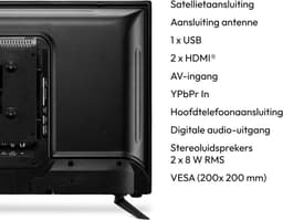 MEDION Full HD TV 100,3 cm (40 inch) (geïntegreerde dvd-speler, triple tuner DVB-T2 DVB-C DVB-S2, 2 x HDMI, USB, sleeptimer, mediaspeler, VESA, CI+), MD840001, zwart — thumbnail 6