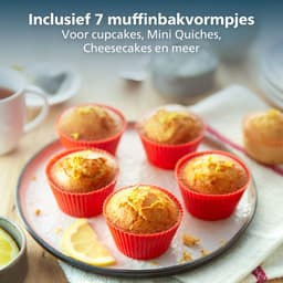 Philips dubbellaags rek Airfryer Accessoire - HD9904/01 - Geschikt voor Philips - 3,2 L dubbellaags rek met 7 muffinvormen — thumbnail 4