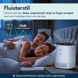 Vibrix PureFlow15 Luchtreiniger / Air Purifier – HEPA H13 + koolstoffilter – 100 m³/u – Voor kamers tot 15 m² – Ionisator – App-bediening – Zeer stil met slaapstand – Luchtkwaliteitindicator — thumbnail 5