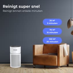Atmosed 5-in-1 Luchtreiniger - Air Purifier - HEPA H13 Filter - Koolstof Filter - CADR 420 m³- 60 m² - Automatische stand - Luchtfilter tegen Hooikoorts, Allergie, Stof en Huisstofmijt - Luchtkwaliteitsindicator - Ionisator - UV Sterilisator — thumbnail 6