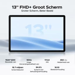 DOOGEE U13 VIP - Android Tablet - gaming tablet - 13 inch - met toetsenbord/gamepad/muis- 32GB RAN + 256GB ROM /2TB - 11000mAh - vier speakers -13MP + 5MP camera - octa core - 2.4G+5G Wifi - Bluetooth 5.0 - Face ID — thumbnail 4